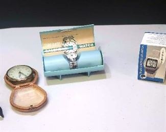 Assorted Watches, Pocket Watch, and Miniclock