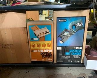 Chimney Brush, Dovetail Fixture, and Belt Sander
