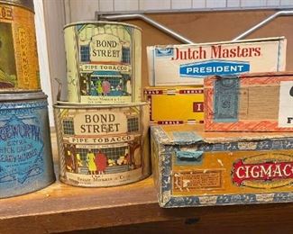 Cigar Boxes and Tobacco Tins