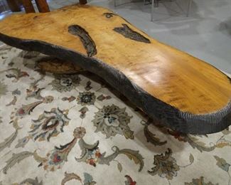 VINTAGE LIVE EDGE COFFEE TABLE