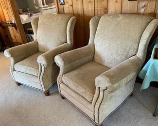 Pair of Wingback Flexsteel Chairs