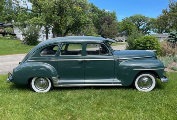 1947 Plymouth Special Deluxe, 4 Door, Flathead 6, 3 on the tree speed, Original Owner Barn Car Heated Garage