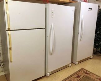 Refrigerator and Upright Freezers