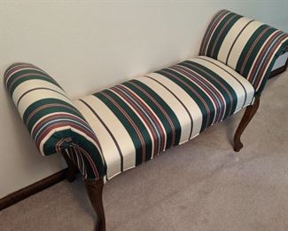 Chippendale Style Upholstered Window Seat