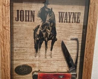 John Wayne Framed Case Knife