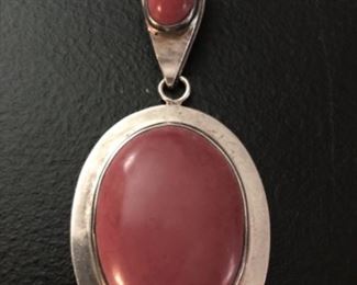 Assorted Cabochon Sterling Jewelry: Pendant
