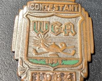 1962 WGA (Western Golf Association) Contestant/Players Badge