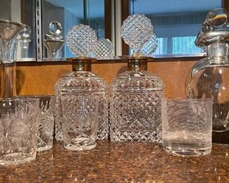 Crystal Decanters I was told By Owner they are Baccarat 