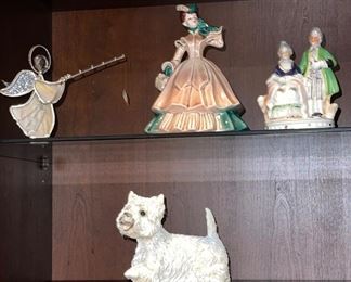 Scottie Dog and Lady Figures