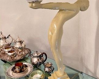 Art Deco Reproduction Nude Lady Lamp