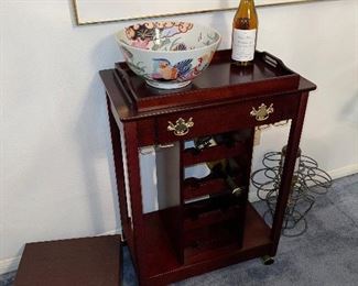 Rolling Wine Beverage Cart