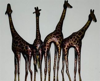 Giraffe Metal Wall Art
