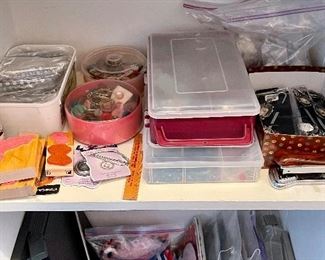 Storage boxes of Jewelry Findings, Beads, & More, Craft Paper, Paper Cutter