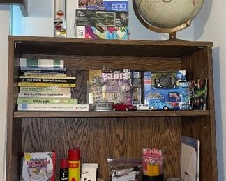 Book Full of Goodies,  Metal Globe, Puzzles Unopened, Galileo Thermometer, Portable Storage