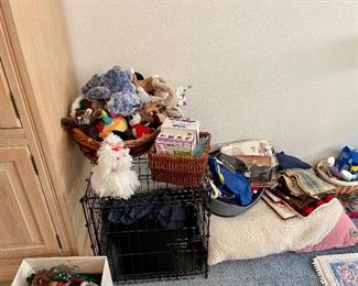 Dog Kennel, Dog Toys, Diabetic Dog Testing Stuff