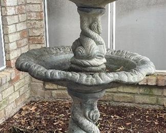 Stone Coy Fish 3 Piece Fountain Bird Bath