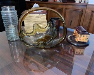 Stretch Art Glass Basket