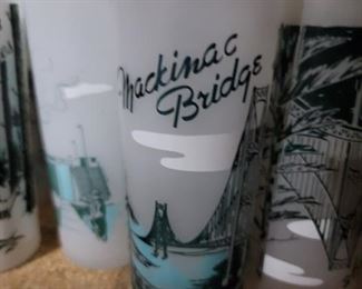 Mackinac Bridge Drinking Glasses