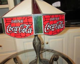 Stained glass Coke lamp