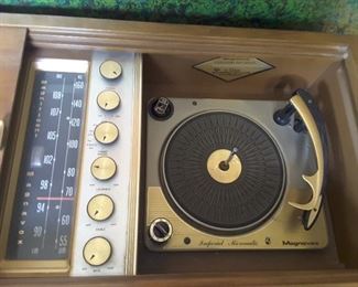 Stereo Turntable of the Magnavox. With Am/FM Radio Dials.