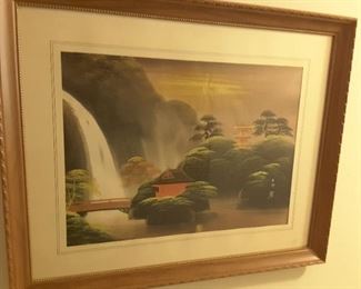 Flowing Waterfall Tall Bonsai Trees in Asia Pacific Region.