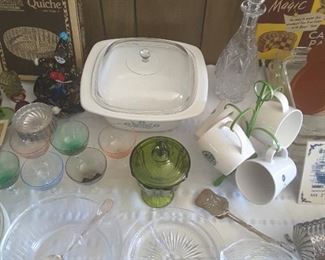 Vintage Glassware/Bakeware, Cookware, and Collectibles from Travels