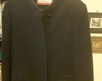 Women's 100 Percent Wool Authentic Mackintosh Black Blazer. Two Pockets. Size 10.