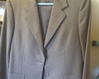 Women's Liz Claiborne Grey Dress Jacket, Two Pockets. 100 Percent Wool. Lined Silk. Business Dress Jacket.