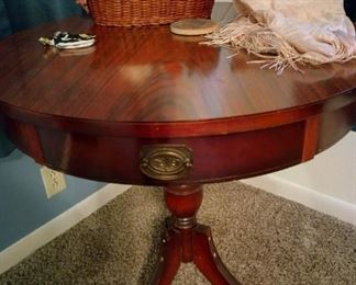 Antique drum table