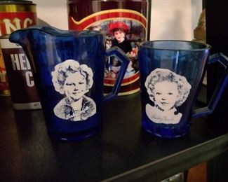 Shirley Temple blue glass