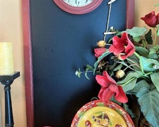 Clock/chalkboard