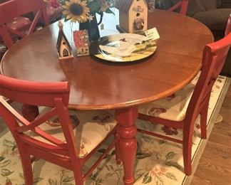 Breakfast table and four chairs