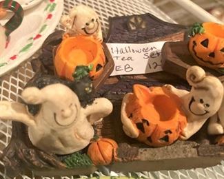 Miniature Halloween tea set