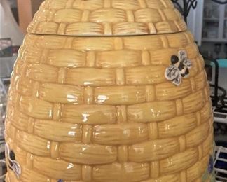 Beehive cookie jar