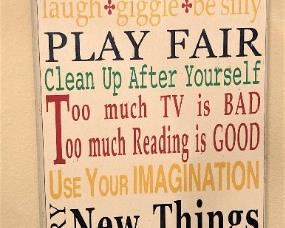 Playroom Rules