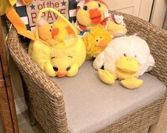 Rattan chair; duck collection