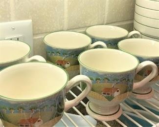 "Country Cottage" cups and bowls by Sangostone