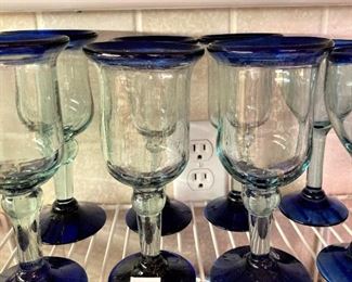 More dark blue glasses