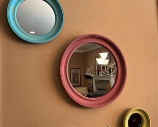 Fun round mirrors