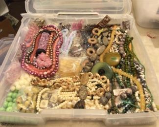 Bone, rhodochrosite, jasper, cherry jade, etc. beads