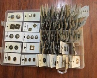 Metal Buttons new on cards, dozens of buffalo nickel medium and small size cards, 