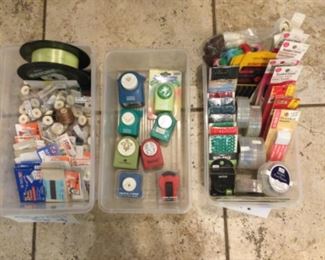 Thread for beading, paper cutters, sewing packages Rick rack, binding, eyelets, etc.