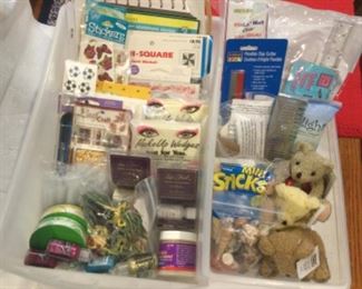 Stickers, bears, assorted crafting helpers