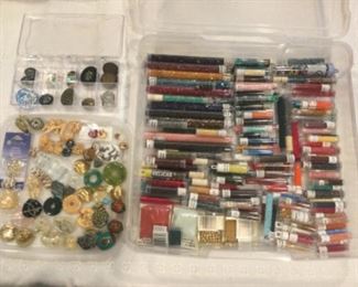 Seed beads, fancy buttons, special beads