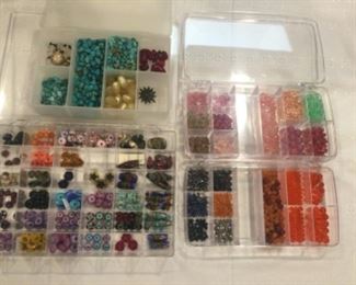 Partial boxes of beads inc. turquoise 