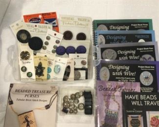 Silver concho style Buttons, bead books, 