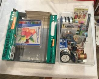 Magnet backing by the roll, assorted jewelry wire