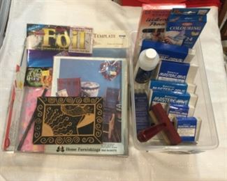 Mastercarve material, foil, quick rust metal, carved wood block design, 