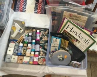 Wood beads, patterns, brushes,