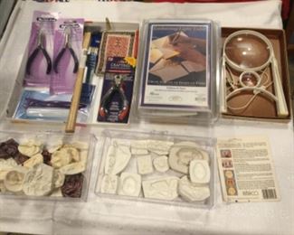 Molds and molded designs inc. motorcycle, embellishing light table, tools, 